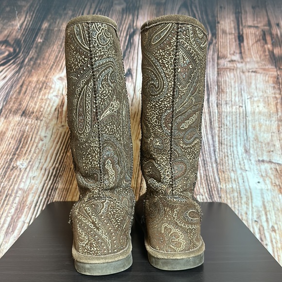 Zealand Alpine Paisley Print Tall Boots Womens Sz 7 - Picture 6 of 13